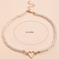 thumbnail image 4 of Collier Ras du Cou Imitation Perle Tendance Cœur d'Amour pour Femme Personnalité Fête Mode Collier Clavicule Collier Perles Cadeau, 4 of 5