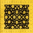 thumbnail image 1 of Ahgly Company Indoor Square Oriental Yellow Industrial Area Rugs, 7' Square, 1 of 4