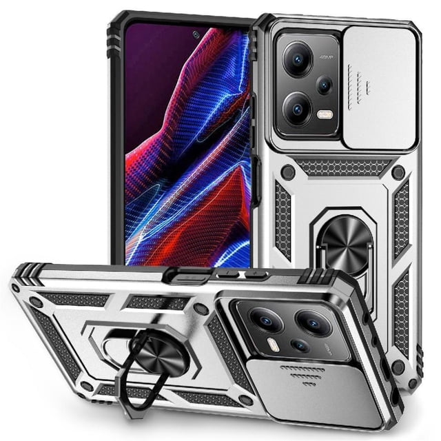 Estuche GANGXUN para Xiaomi Redmi Note 12 Pro 5G, soporte giratorio 360°, estilo mecánico y magnético