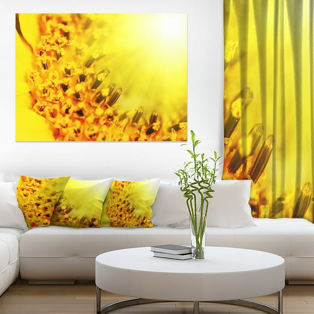 Tournesol Jaune Vif Gros Plan - Impression sur Toile Florale