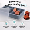thumbnail image 6 of 2 Tbsp Silicone Freezer Molds - Perfect for Storing Garlic, Herbs, Ginger, Pesto, Tomato Paste, Lemon Juice, Purees and More - Silicone Food Freezer Tray(Blue 2 Pack), 6 of 7