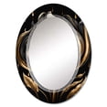 thumbnail image 3 of DESIGN ART Designart 'Black And Gold Tulip' Printed Floral Tulip Wall Mirror 20in.x30in., 3 of 5