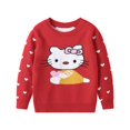 thumbnail image 4 of Hello Kitty niñas cuello redondo suéter de dibujos animados otoño/invierno nuevo estilo niños moda dulce suéter de punto suéter doble grueso, 4 of 4