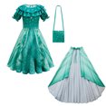 thumbnail image 1 of Girls Mermaid Princess Costume with Bag Cloak Birthday Party Cosplay, 1 of 6