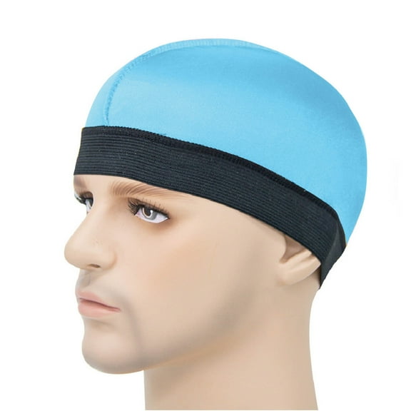 Men's Solid Color Elastic Sleep Cap for Hair Protection and Comfort