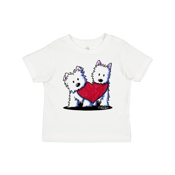 Inktastic Valentine Westie Duo Boys or Girls Toddler T-Shirt