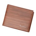 thumbnail image 2 of Cartera de cuero multifunción para hombre, monedero delgado, tarjetero, - Café ligero Sunnimix Billetera plegable unisex, 2 of 8
