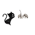 thumbnail image 1 of Reloj de pared con diseño de gato y , escultura de acrílico, silencioso, accesorio decorativo, ideal para sala de estar, dormitorio y oficina., 1 of 8