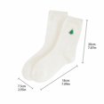thumbnail image 4 of Women Christmas Fuzzy Embroidered Crew Socks, Soft Fluffy Warm Holiday Sleeping Socks, Cozy Thermal Indoor Socks, Festive Gift Socks for Ladies D, 4 of 5