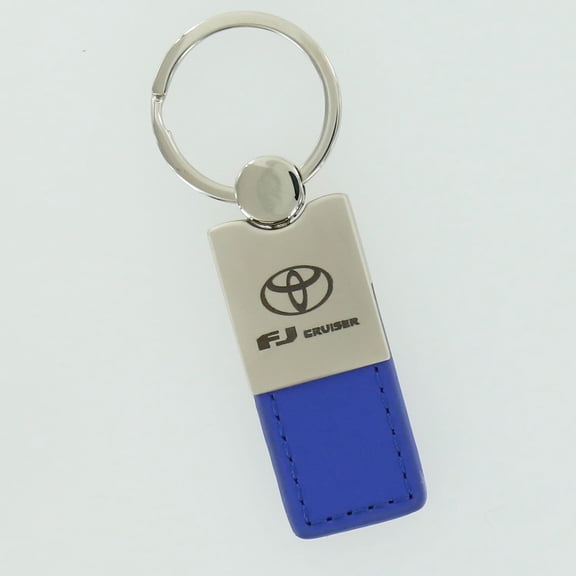 Toyota FJ Cruiser Keychain & Keyring - Duo Premium Blue Leather