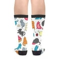thumbnail image 2 of Chaussettes Unisexes en Coton Décontracté - Chaussettes Colorées Chat Noir et Blanc, 2 of 5