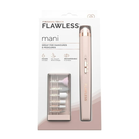 Finishing Touch Flawless Salon Nails Kit, Electronic Nail File and Full Manicure and Pedicure Tool