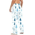 thumbnail image 3 of FORMRS Mens Pajama Pants with Pockets Sleepwear Lounge Bottoms Sizes S-2XL, Blue Simple Cartoon Snowmen, 3 of 7