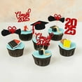 thumbnail image 6 of 72PCS Graduation Cupcake Toppers 2025 Glitter Class of 2025 Cake Decorations Graduation Cap Cupcake Picks 2025 Graduation Theme Party Cake Decorations Supplies, 6 of 6