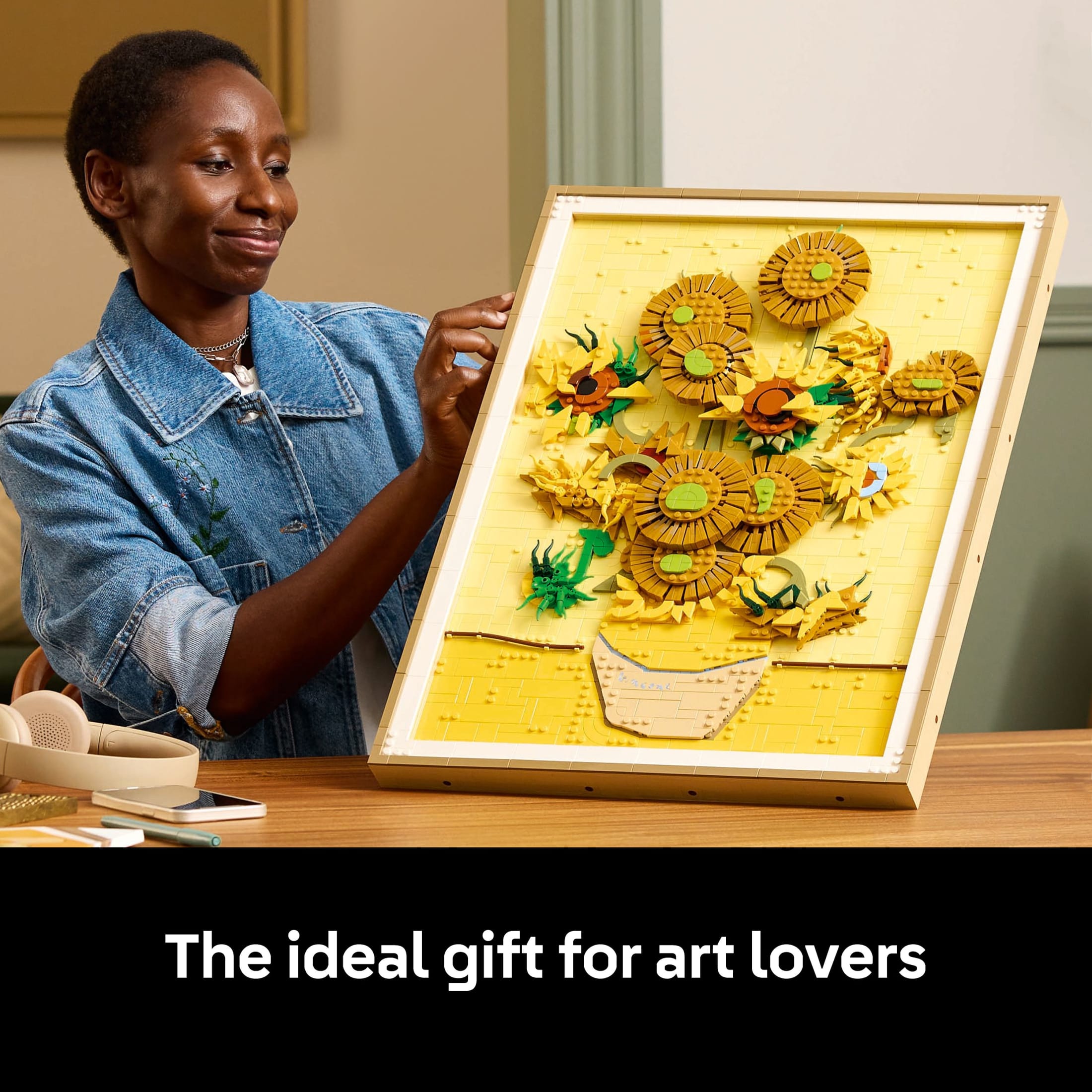 LEGO Art Vincent van Gogh Girasoles Set de Construcción para Adultos - Idea de Decoración para el Hogar - Pintura Construida con Bloques - Regalo de Cumpleaños - 31215 8