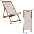thumbnail image 3 of CL.HPAHKL Set of 2 Outdoor Beach Sling Chairs, Folding Patio Chair Adjustable Height, Portable Reclining Beach Chair for Beach Pool Side Balcony and Yard, Grey, 3 of 7