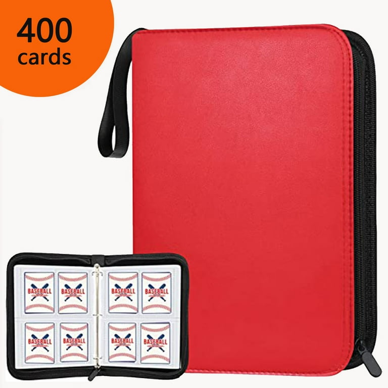 400 Pockets Red Baseball Card Binder Sleeves Trading Card Sleeves Carrying Case Card Binder for Baseball Trading Football Sports Cards Hard Organizer Carry Cover Storage Bag Sheets Christmas Gift - Walmart.com 400 Pockets Red Baseball Card Binder Sleeves Trading Card Sleeves Carrying Case Card Binder for Baseball Trading Football Sports Cards Hard Organizer Carry Cover Storage Bag Sheets Christmas Gift - Walmart.com