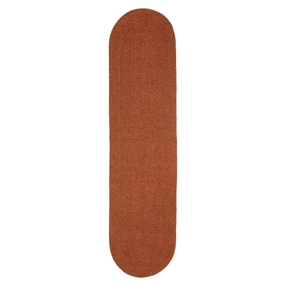 BNM Bohemian Indoor/ Outdoor Solid Rug, 2' x 8', Brick