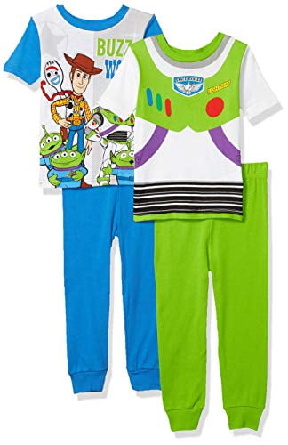 Toy Story Boys 4-Piece Cotton Pajama Set, Buzz Worthy, 8 - Walmart.com
