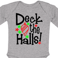 thumbnail image 4 of Inktastic Deck the Halls Christmas Ornament Boys or Girls Long Sleeve Baby Bodysuit, 4 of 5