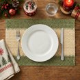 thumbnail image 4 of Sm:)e Rustic Farmhouse Dark Green Paper Braided Placemats Set of 4,12x18 Inch, Seasonal Woven Decoration for Kitchen Dining, Home & Party Use, 4 of 6