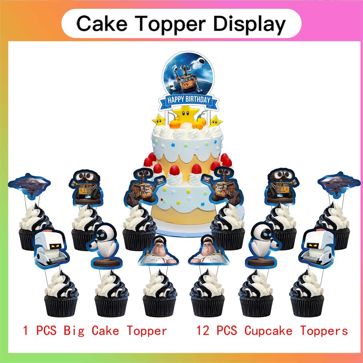 Wall E Party Supplies Latex Balloons Walle Decor Banner Backdrop Kit Birthday Decorations