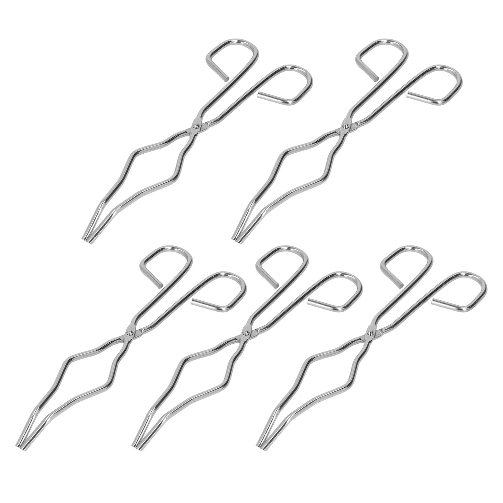FAGINEY Crucible Tongs,5Pcs Crucible Tongs Stainless Steel Clamp Holder
