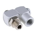 thumbnail image 1 of Adaptador de conector de manguera de aire 1/4 "Universal 360 Giratorio Adaptador de Conector de Manguera de Aire Herramienta de Aleación de Aluminio DIY, 1 of 6