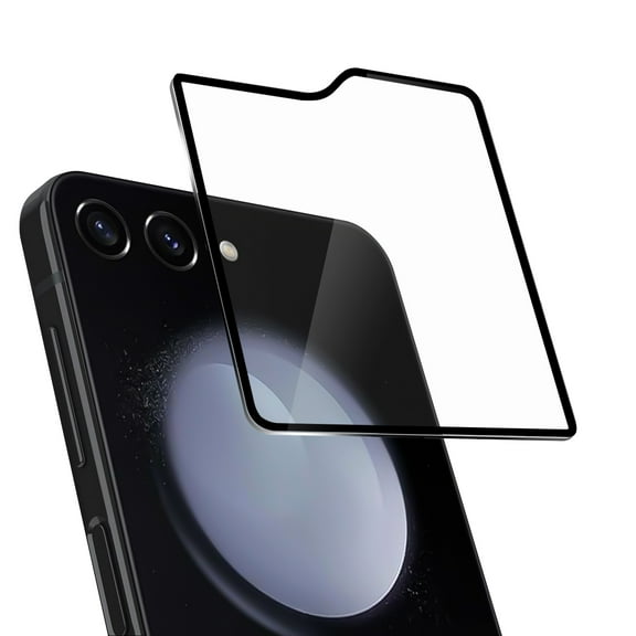 XPM for Samsung Galaxy Z Flip 7 FE Tempered Glass Screen Protector [Full Coverage] Curved Black Edged 9H Hardness Glass Screen Protector Cover for Galaxy Z Flip 7 FE (Clear Black)