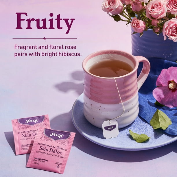Yogi Tea Soothing Rose Hibiscus, Organic Green Tea, 16 Bags