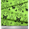 thumbnail image 2 of Soimoi Poly Georgette Fabric Leaves,Floral & Butterfly Print Fabric by The Yard 52 Inch Wide, 2 of 3