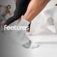 thumbnail image 5 of Feetures Elite Light Cushion Mini Crew Sock - Sport Sock with Targeted Compression - New White, L (1 Pair), 5 of 8