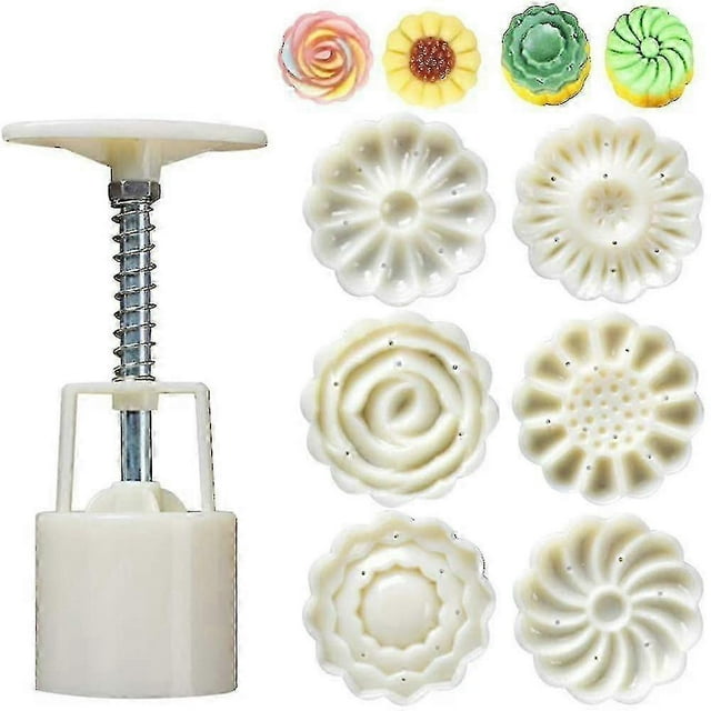 7pcs Bath Bomb Mold Set Includes 1pcs Bath Bombs Press And 6pcs Stamps(kui)