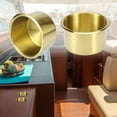 thumbnail image 2 of Unique Bargains 2 pcs Stainless Steel Cup Drink Holder Insert for Marine Boats RVs Gold, 2 of 6