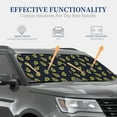 thumbnail image 3 of Kdxio Avocado Print 2-Piece Sun Shade Front Windshield - Foldable Car Front Window Sunshades For Most Sedans Suv Truck, 3 of 6