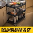 thumbnail image 6 of Utility Cart, Open Sided, Black, 6 of 13