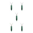 thumbnail image 1 of yingyy Hexagon Column Charm Exquisite Men Handmade Holiday Anniversary Hanging Pendants Pointed Colorful Crystal Chain Green 5Set, 1 of 6
