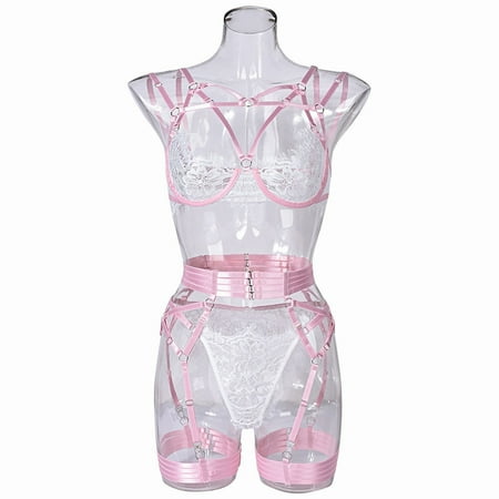 

Vedolay Plus Size Lingerie For Women Naughty Lingerie for Women Plus Size Halter Lace Bodysuit One Piece Plunging Teddy Red L
