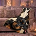 thumbnail image 6 of Playful Rottweiler Puppy Face Collage, Playful Pet Portrait Pattern, Warm Flannel Blanket for Living Room and Bedroom, Dog Lovers person's Day Gift, Pet Lover Home Decor, 6 of 9