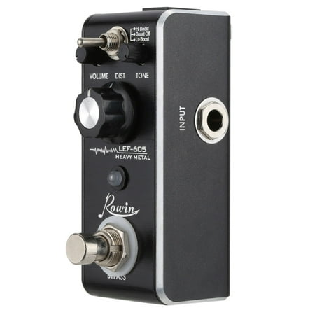 Rowin LFE-605 3 Way Heavy Metal Distortion Mini Electric Guitar Effect Pedal Knob Switch Single Effect with True (Best Distortion Pedal For Single Coil Pickups)