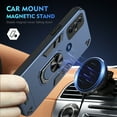 thumbnail image 2 of Phone Case for Motorola Moto G Play 2023 Hybrid Case with Ring Kickstand, Heavy Duty Protection Armor Case with Comfortable Grip Support Magnetic Car Mount for Motorola Moto G Play 2023 - Navyblue, 2 of 7