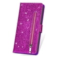 thumbnail image 3 of Case for FOXDOCK Google Pixel 6 Pro Glitter Zipper Wallet Case with Short Hand Strap, 3 of 4