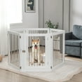 thumbnail image 2 of Gymax 6-Panel Freestanding Dog Gate Foldable Walk-Through Playpen w/ 4 Support Feet, 2 of 10