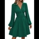 thumbnail image 2 of Vestido Elegante para Mujer, Cuello en V, Larga, Cintura Alta, Corte Holgado, para Fiesta de Graduación, Cóctel, Corto Verde XXL, 2 of 7