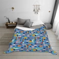 thumbnail image 7 of Vsdgher Cute Flat Fish Pattern Fleece Throw Blanket, Horizontal Fleece Bedding Home Decor for Couch & Bed All Season Use -50"x40", 7 of 7
