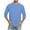 Light Blue, variant on Yghzkop Men's Casual Fashion Solid Color Round Neck Loose T-shirt Mid-length 3/4 Sleeves Blouse Tops