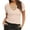 Beige, variant on Women Tshirts Women Summer Deep V Neck Low Cut Short Sleeve Ribbed Blouse Red XXL