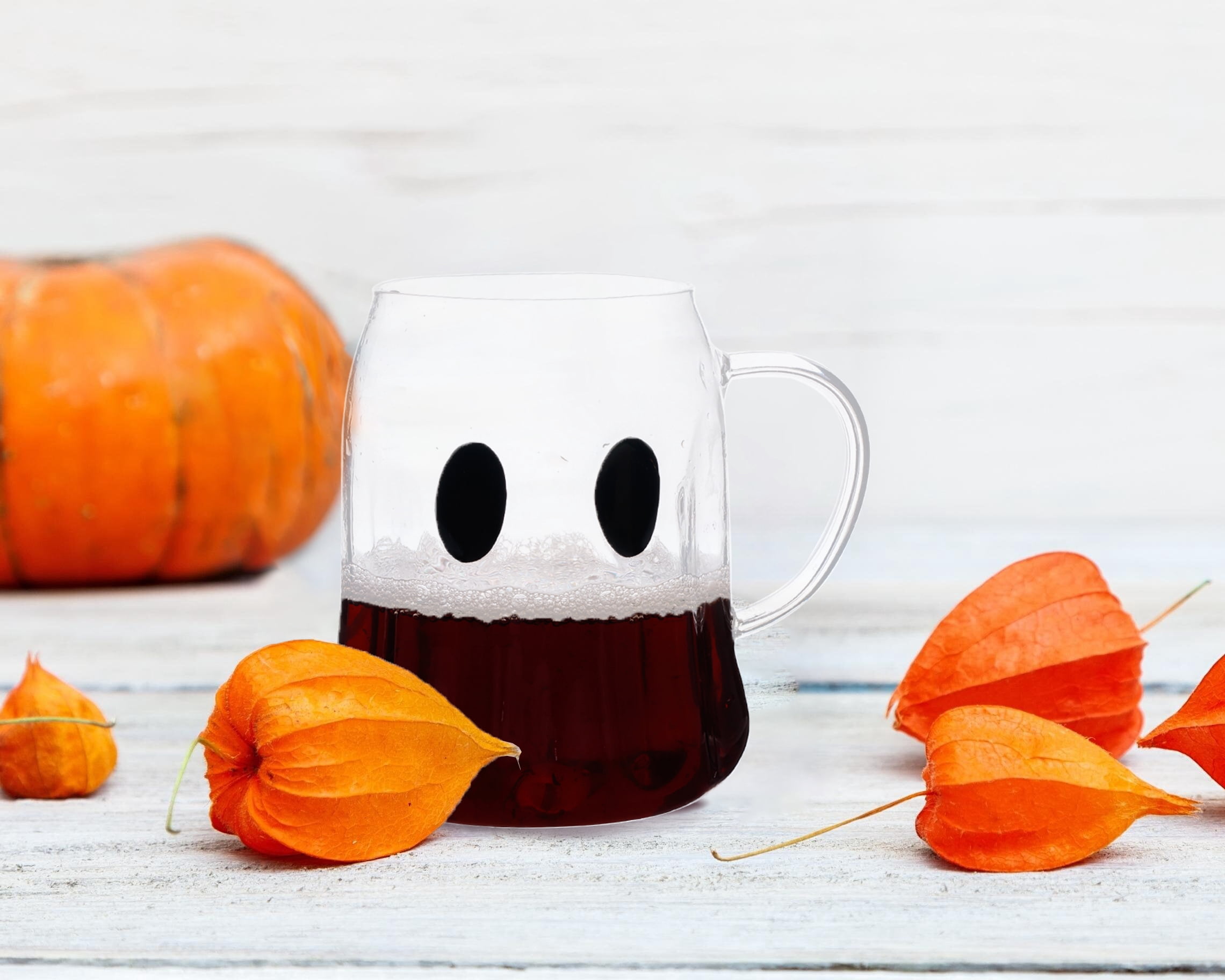 Way to Celebrate Glass Ghost Mug Eye