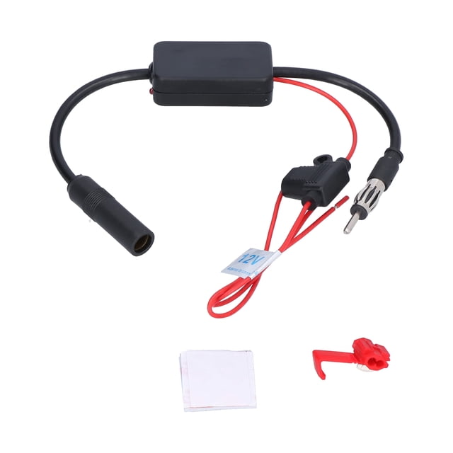 Amplificador de señal de antena universal de 25 dB para radio de 12 V para automóviles, barcos, caravanas, camiones y SUV.