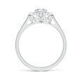 thumbnail image 2 of ANGARA Lab Grown Style Diamond Ornate Engagement Ring for Women in 14K White Gold (Size-4.5mm| Color-F-G| Clarity-VS) | April Birthstone, Anniversary, Jewelry Gift for Women | Lab-Grown Diamond Ring, 2 of 4